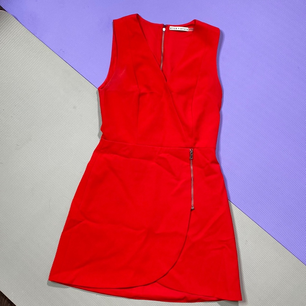 Alice and Olivia red mini dress